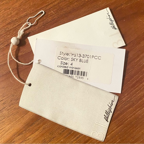 3.1 Phillip Lim Corded Miniskirt Sky Blue Sz 4 - Picture 6 of 7